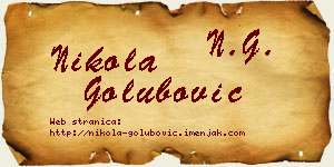 Nikola Golubović vizit kartica